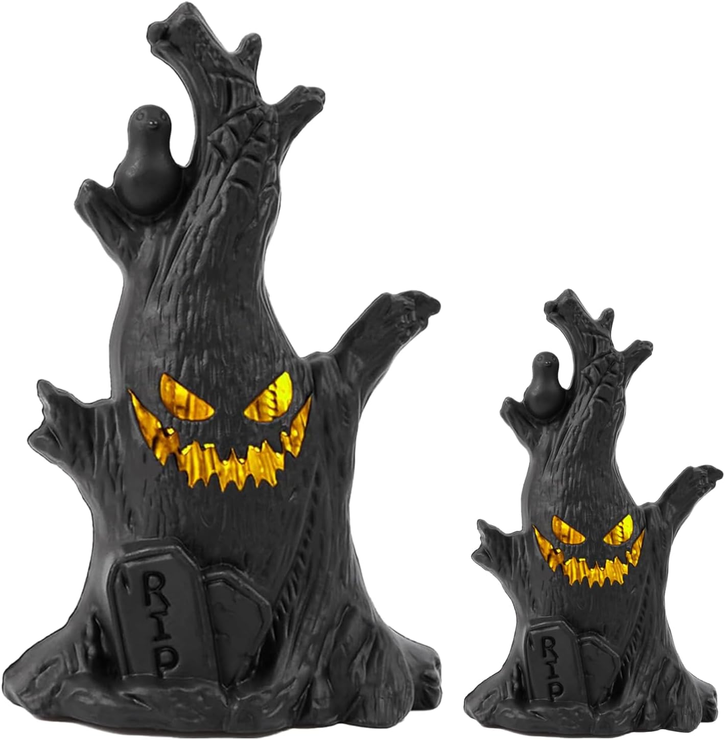 Zestaw dwóch lampek LED na Halloween, dekoracja stołu na Halloween, idealna do domu, kominka i na imprezy