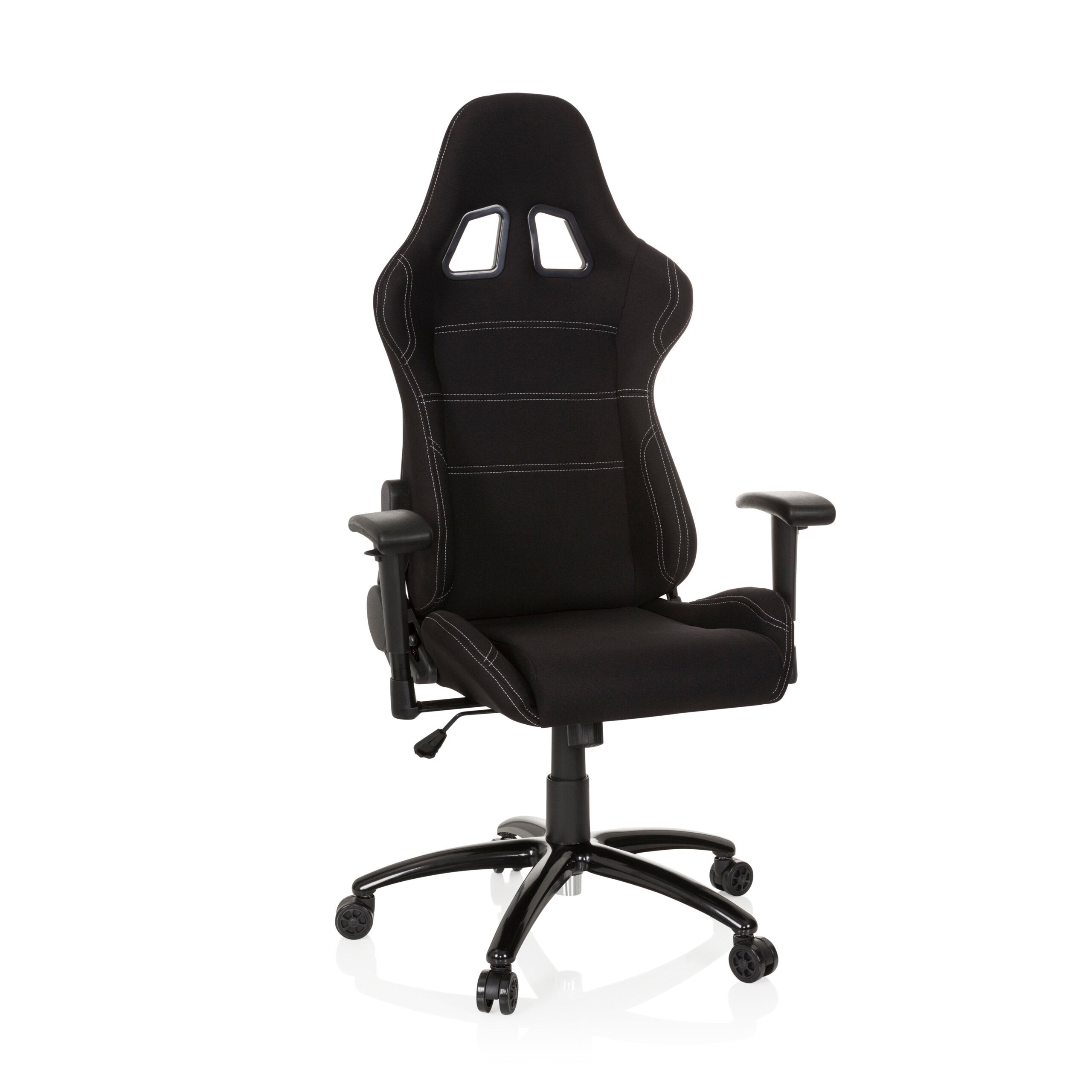 Krzesło do gier / krzesło biurowe GAME FORCE tkanina czarna hjh OFFICE