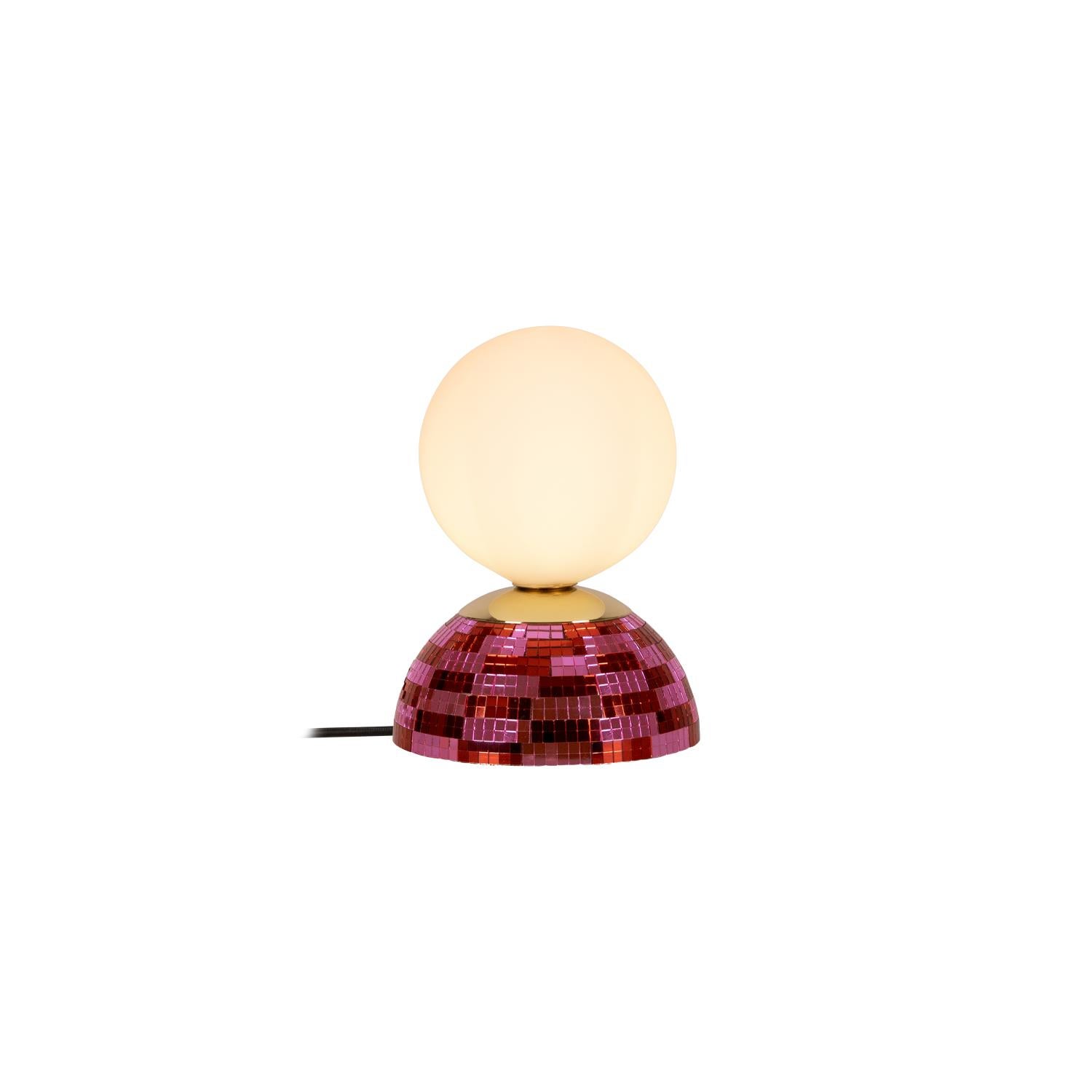 Lampa stołowa GLITZER 1xG9x5W szkło różowo-biała wym:18,4x14x14cm IP20 Lucide