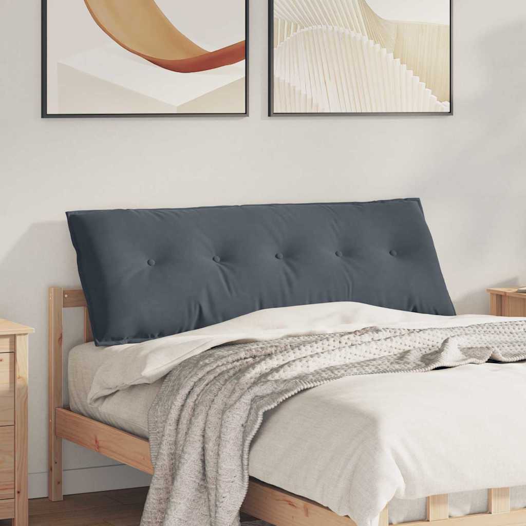 Poduszka na plecy Ciemnoszary 140 x 50 cm Tkanina sztruksowa vidaXL