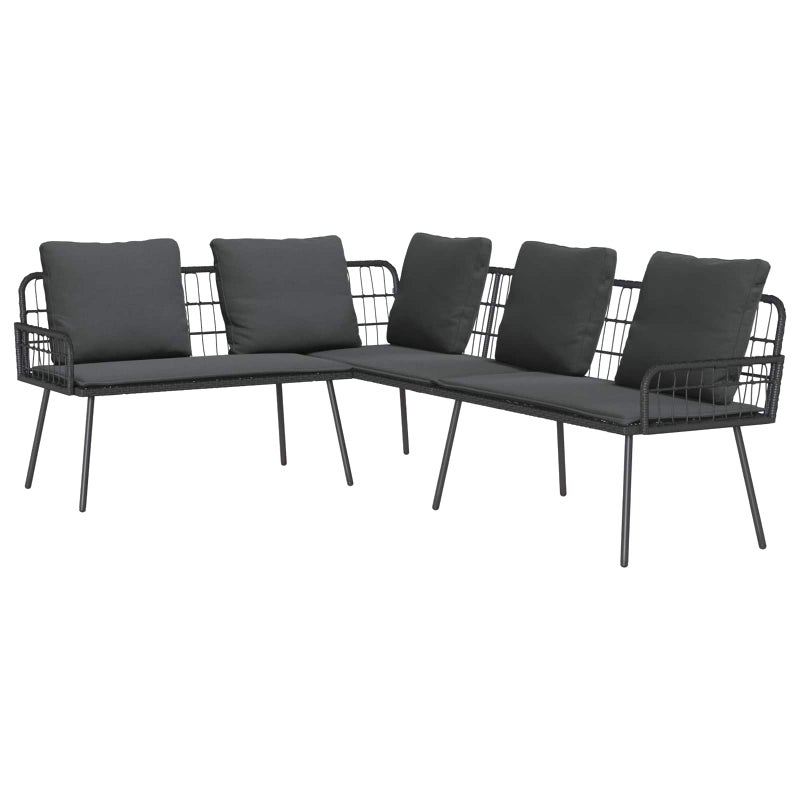 Sofa Ogrodowa Stalowa Antracytowa
