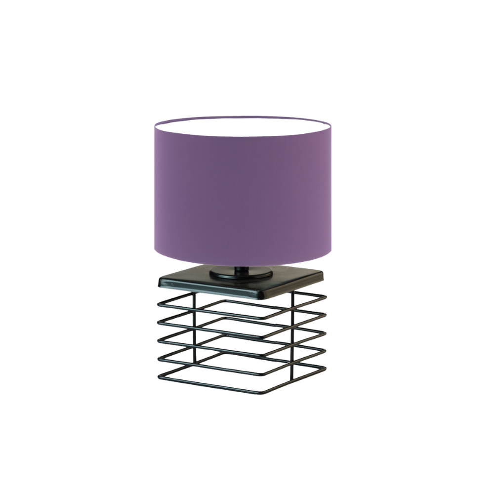 Lampka nocna na biurko lampa biurkowa druciana LED z abażurem walec LEVEL