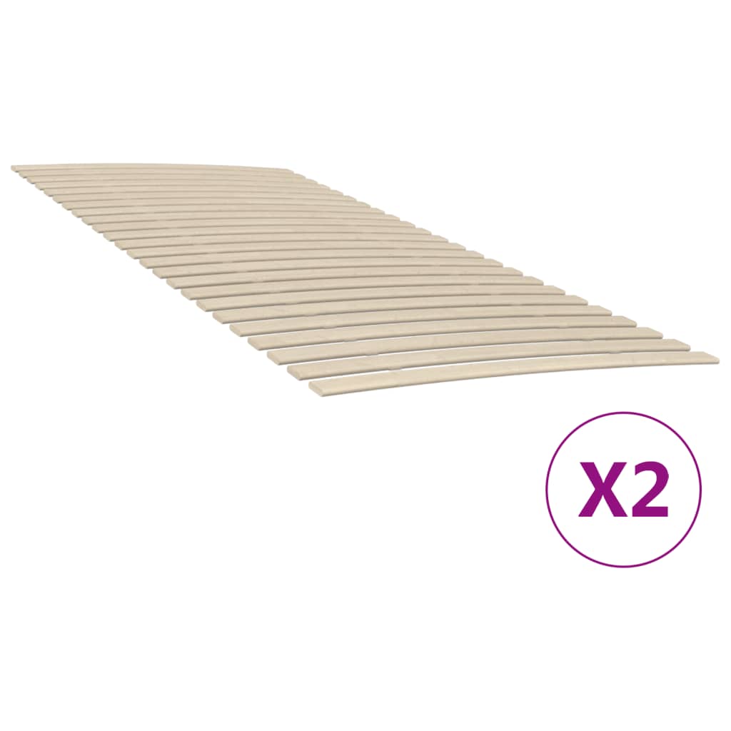 vidaXL Zapasowe listwy do łóżka z 48 listwami 2 szt. 90x200 cm