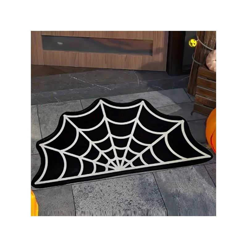Wycieraczka na Halloween 40x80cm, mata podłogowa świąteczna z pajęczyną, antypoślizgowa wycieraczka do prania, dekoracja salonu
