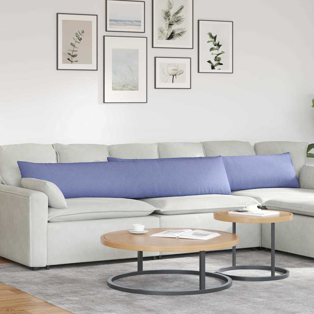 Poduszki na sofę 2 pcs Niebieski dżins 200 x 40 cm tkanina vidaXL