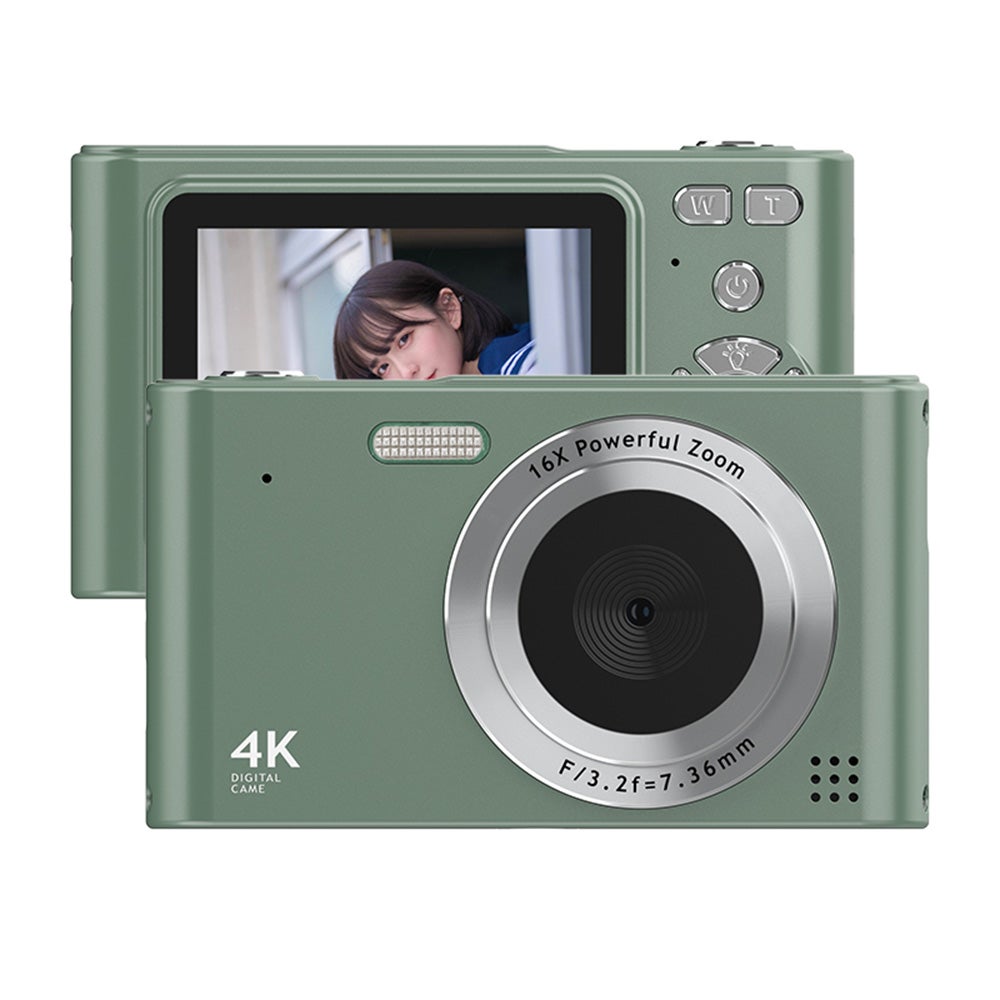 Aparat cyfrowy 4K 48 MP z 16-krotnym zoomem, wbudowaną lampą błyskową i stabilizacją obrazu