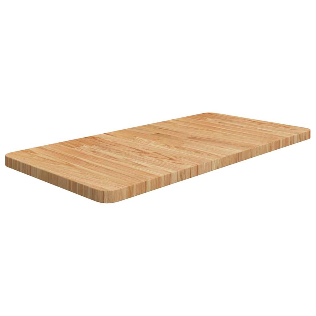 Blat Łazienkowy Lakierowany z Litego Drewna 80x40 cm Jasnobrązowy
