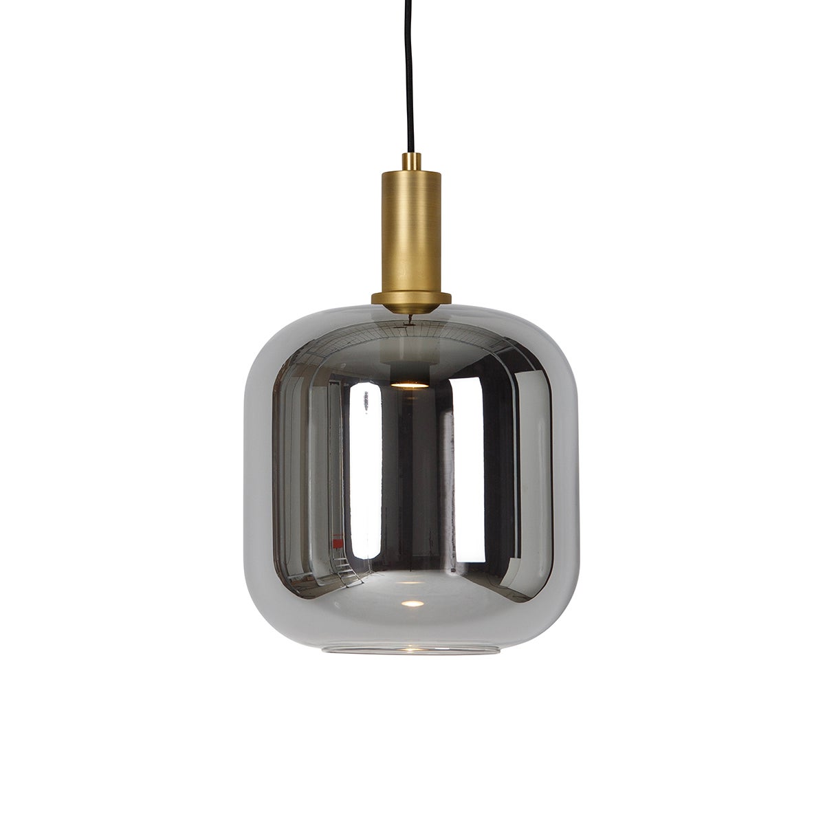 Qazqa artdeco lampa wisząca z kloszem (1 punkt) - Zuzanna - szary, okrągły, żarówkami LED 3.5w, e27, 2700k, ciepła biel