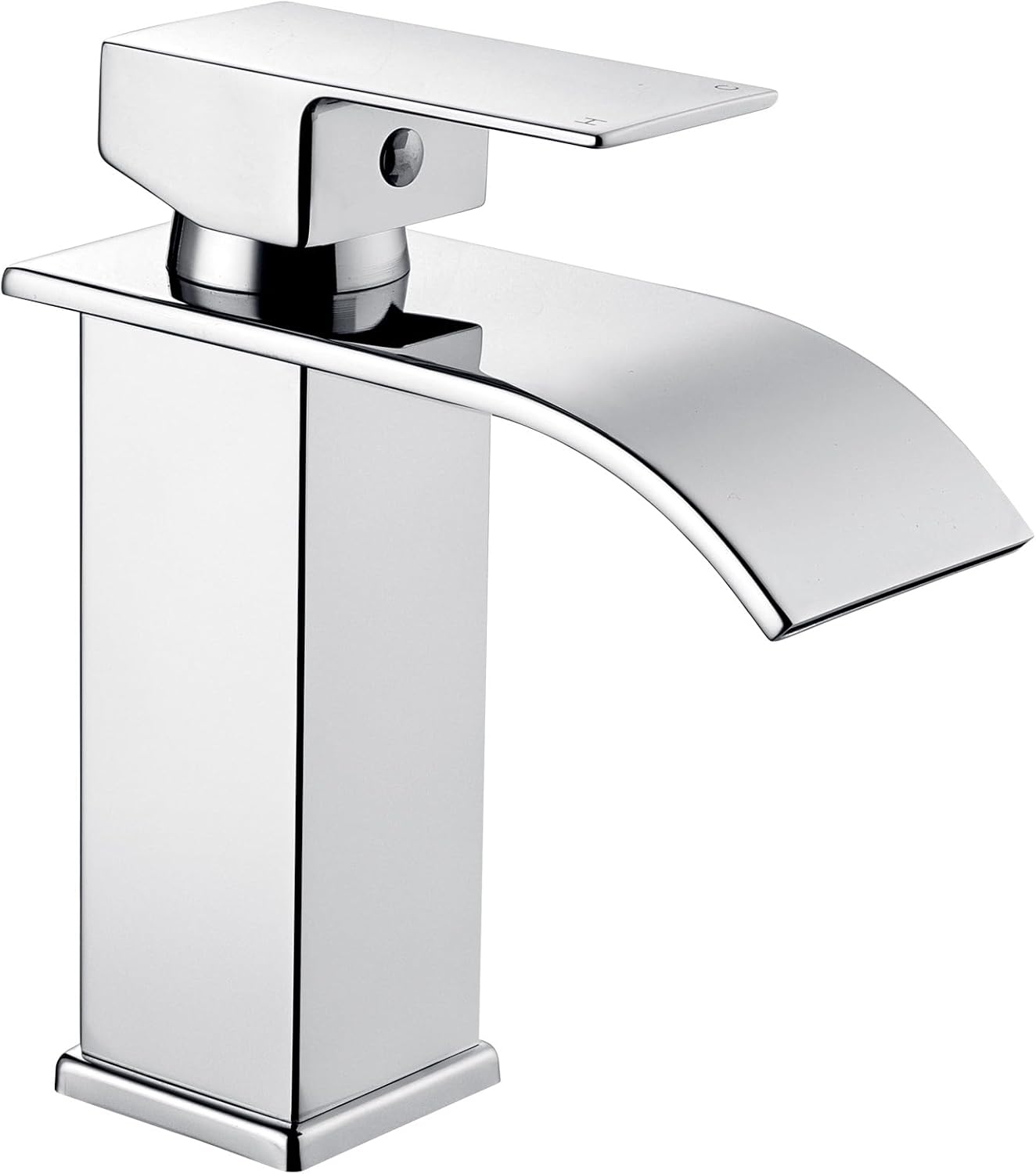 Bateria łazienkowa - Wodospad - Bateria umywalkowa - Stal nierdzewna chromowana - Dwukierunkowa - Nowoczesny design