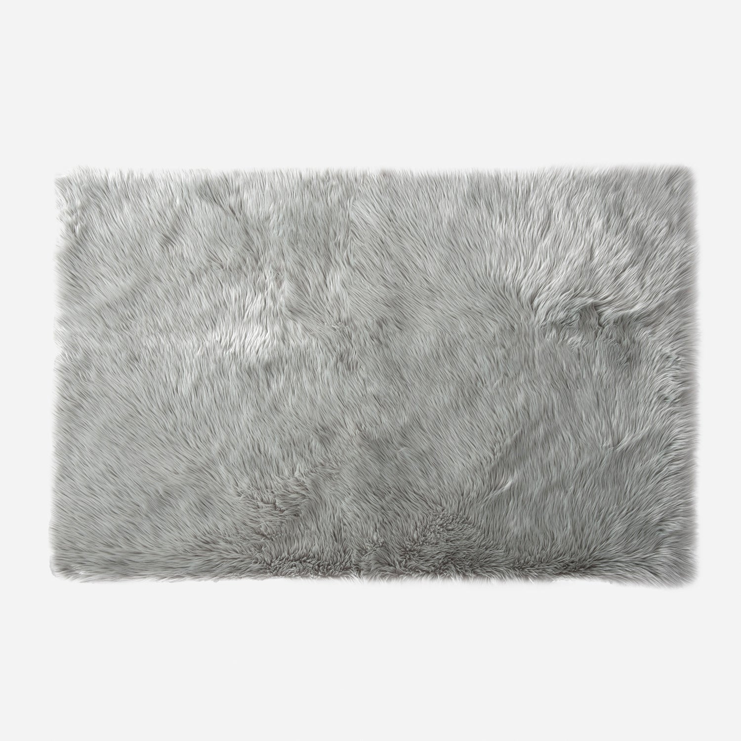 Dywan z długim, miękkim włosiem srebrny 160x230 cm – Prostokątny, miękki i trwały dywan