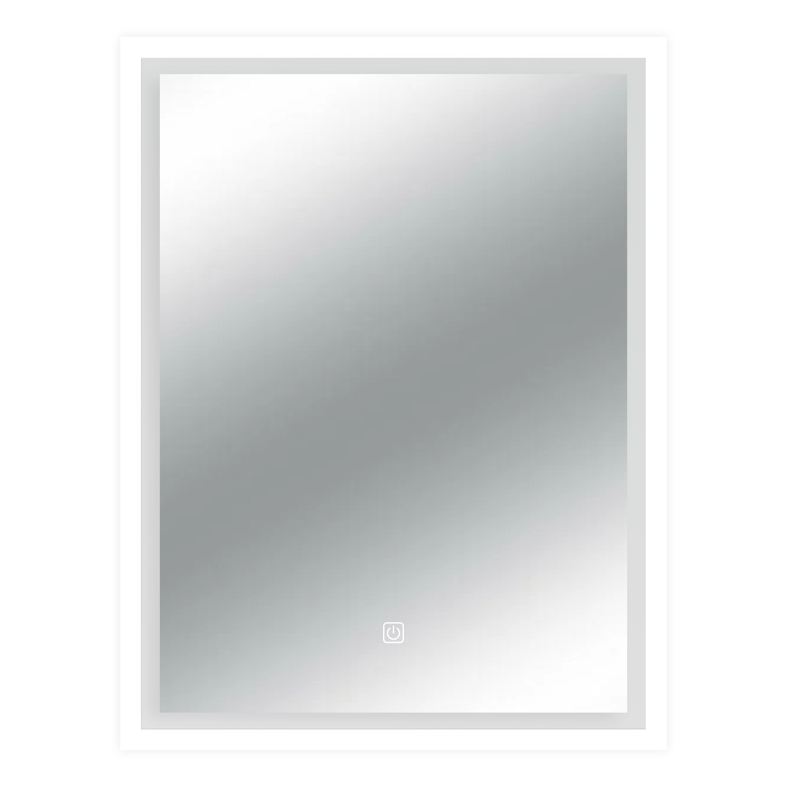 BALNEO - Lustro łazienkowe podświetlane 80x100 cm - zmiana barwy ściemnianie antypara - Lustro ścienne prostokątne COSMO z dotykowym przełącznikiem