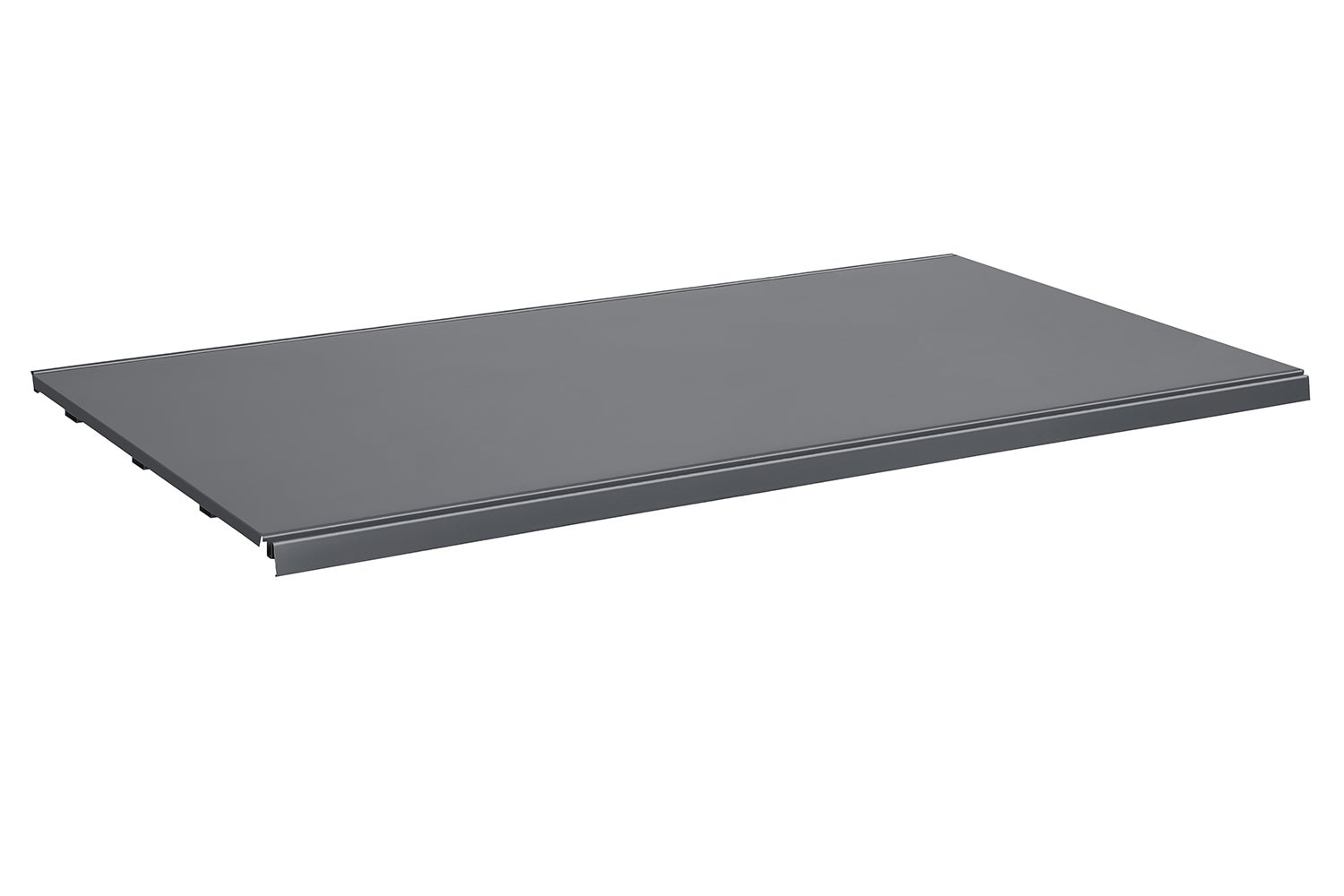 Półka do regału sklepowego metalowa 57x125cm ciemny szary mat KTD