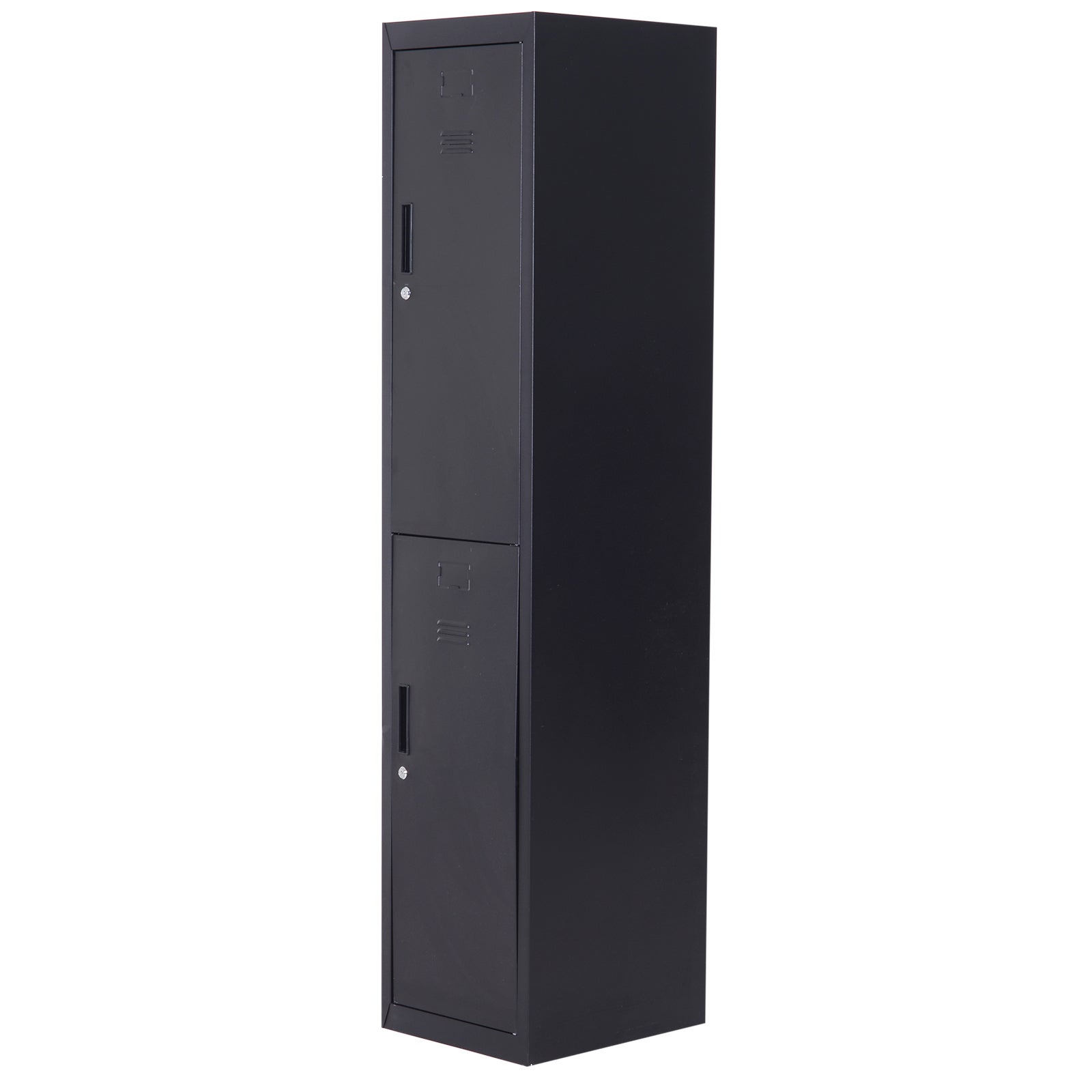 4-poziom locker szafka, metal szafa locker z 2 lockable drzwi i 2 keys, 38x46x180cm, czarny
