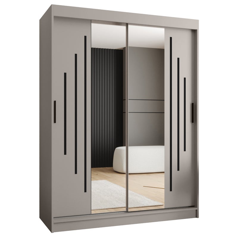 Szafa przesuwna garderoba RUBINO Y1 150 x 62 x 200 cm Kaszmir