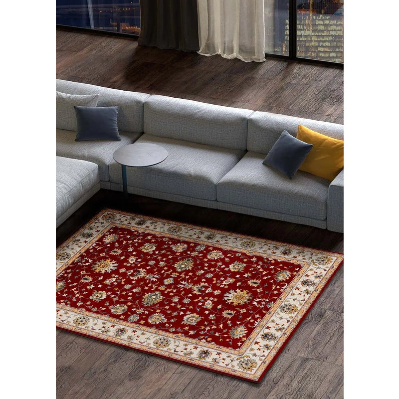 Dywan wewnętrzny prostokątny, czerwony, 140 x 200 cm, CLASSIC klasyczny - ATTICGO