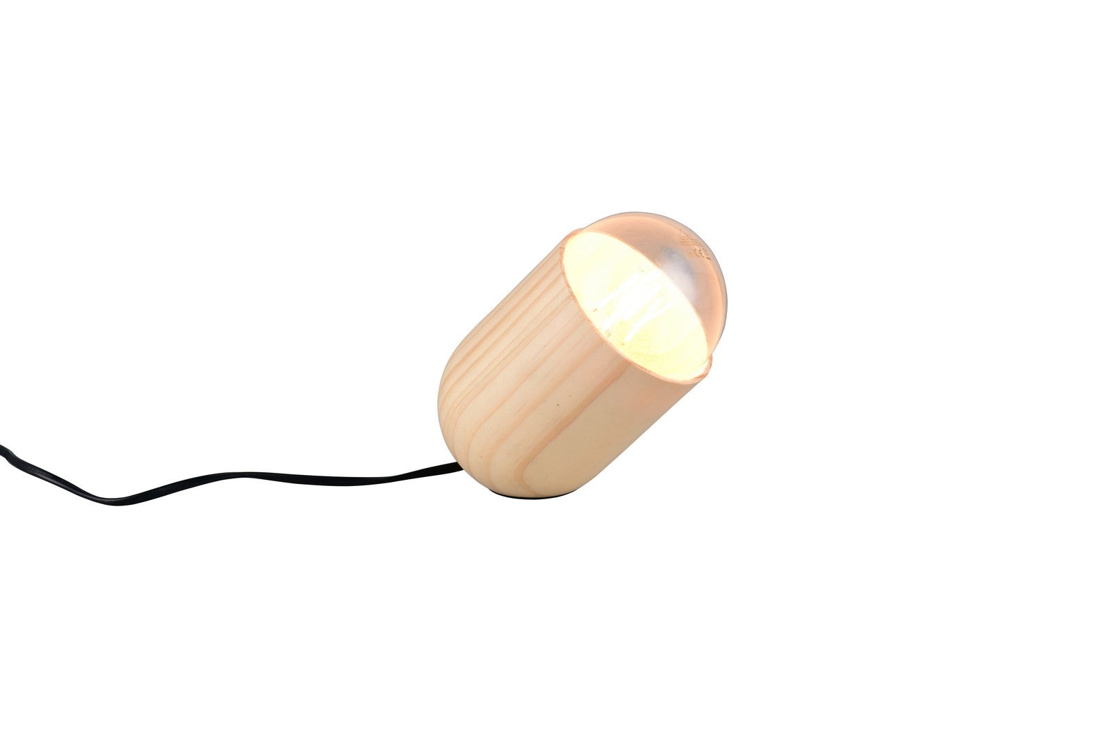 Lampa stołowa NARA 1xE27x15W drewno jasne drewno-czarna wym:14,5x14x10cm IP20 RL