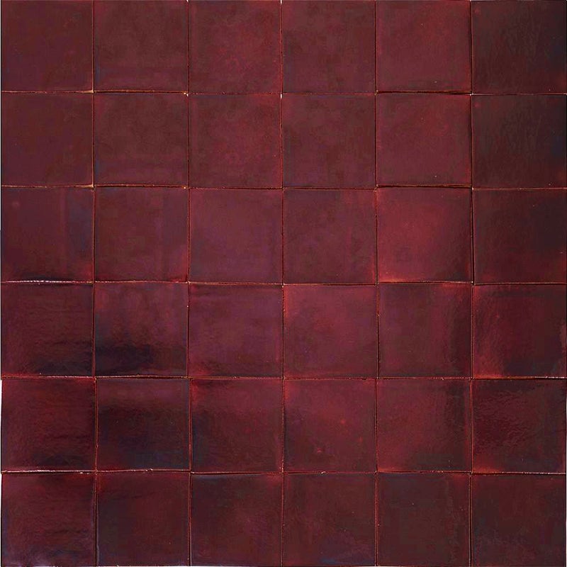 Płytki ceramiczne 10,5×10,5 cm jednokolorowe – Ciliegia Vino – 90 sztuk – do łazienki, kuchni, salonu.