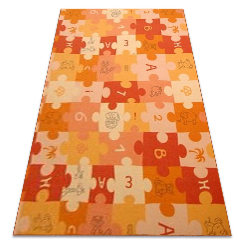 Dywan dziecięcy PUZZLE oranż 100x150 cm