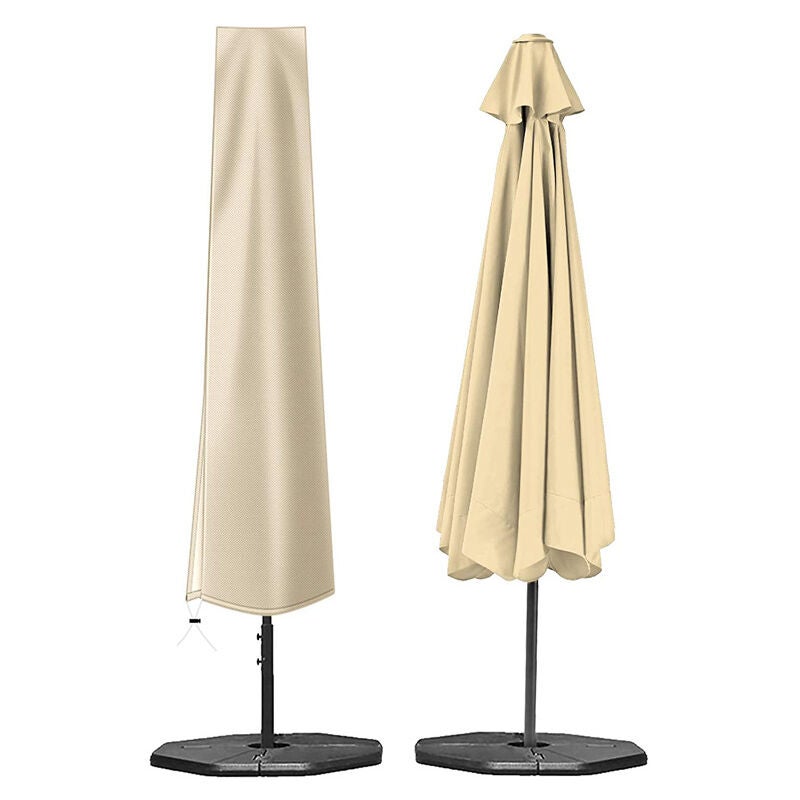 Pokrowiec na parasol, dwuwarstwowy, wodoodporny, anty-UV, wytrzymały, z tkaniny Oxford 210D, pokrowiec ochronny na parasol z zamkiem błyskawicznym (19