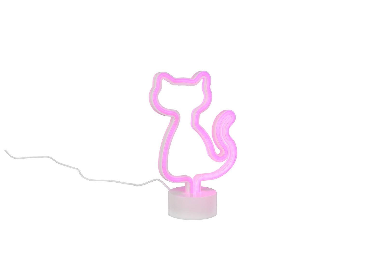 Lampa stołowa LED CAT biało-różowa 2W różowa tworzywo sztuczne wym:25x16x8,5cm IP20 RL