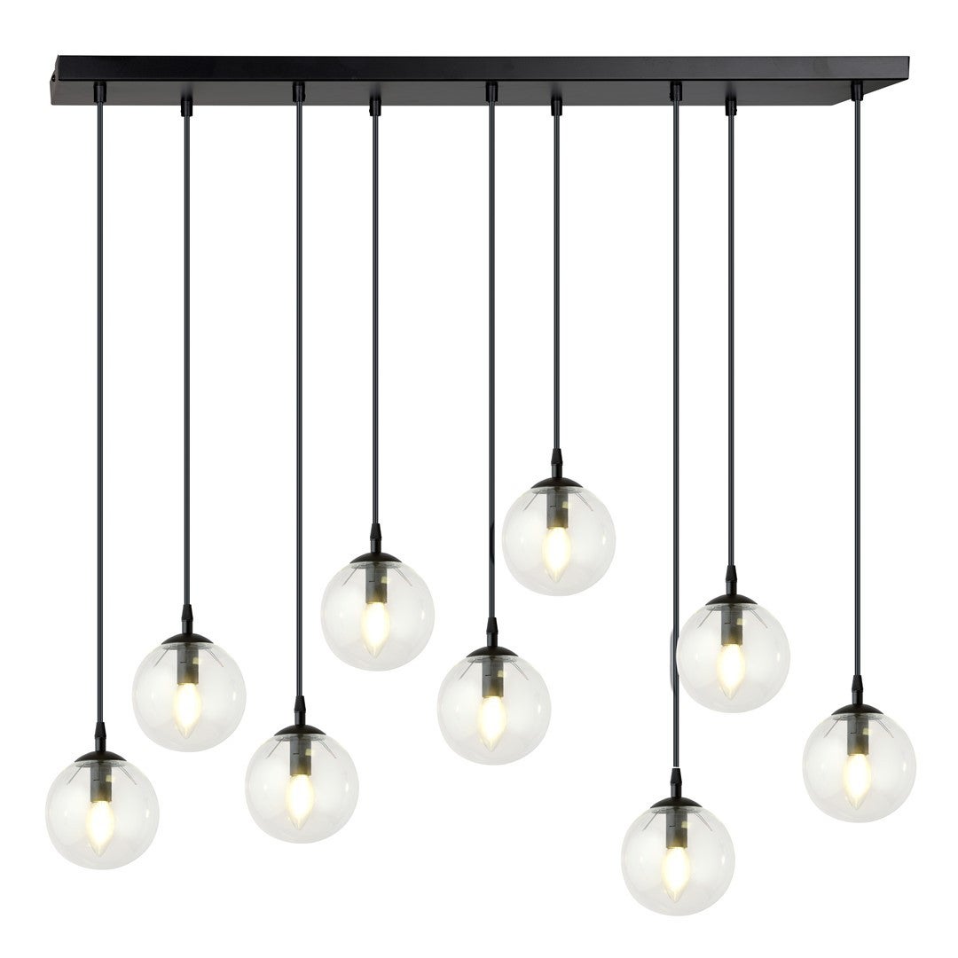 Żyrandol Emibig 9xE14 40W COSMO 9 BL/TRANSPARENT 711/9