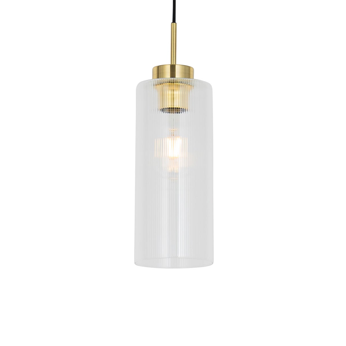 Qazqa artdeco lampa wisząca z kloszem (1 punkt) - Laura - gold, okrągły, max. 40w, kompatybilny z żarówką LED, e27, 12cm