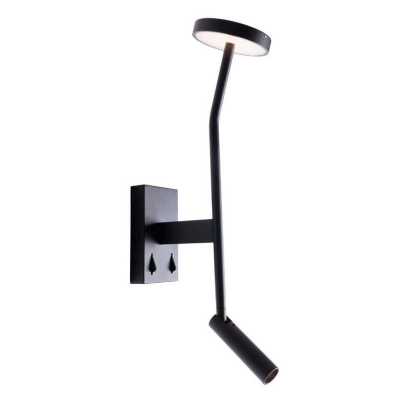 Kinkiet ścienny industrialny regulowany czarny podwójny IBIZA LED 9W W0349 Maxlight