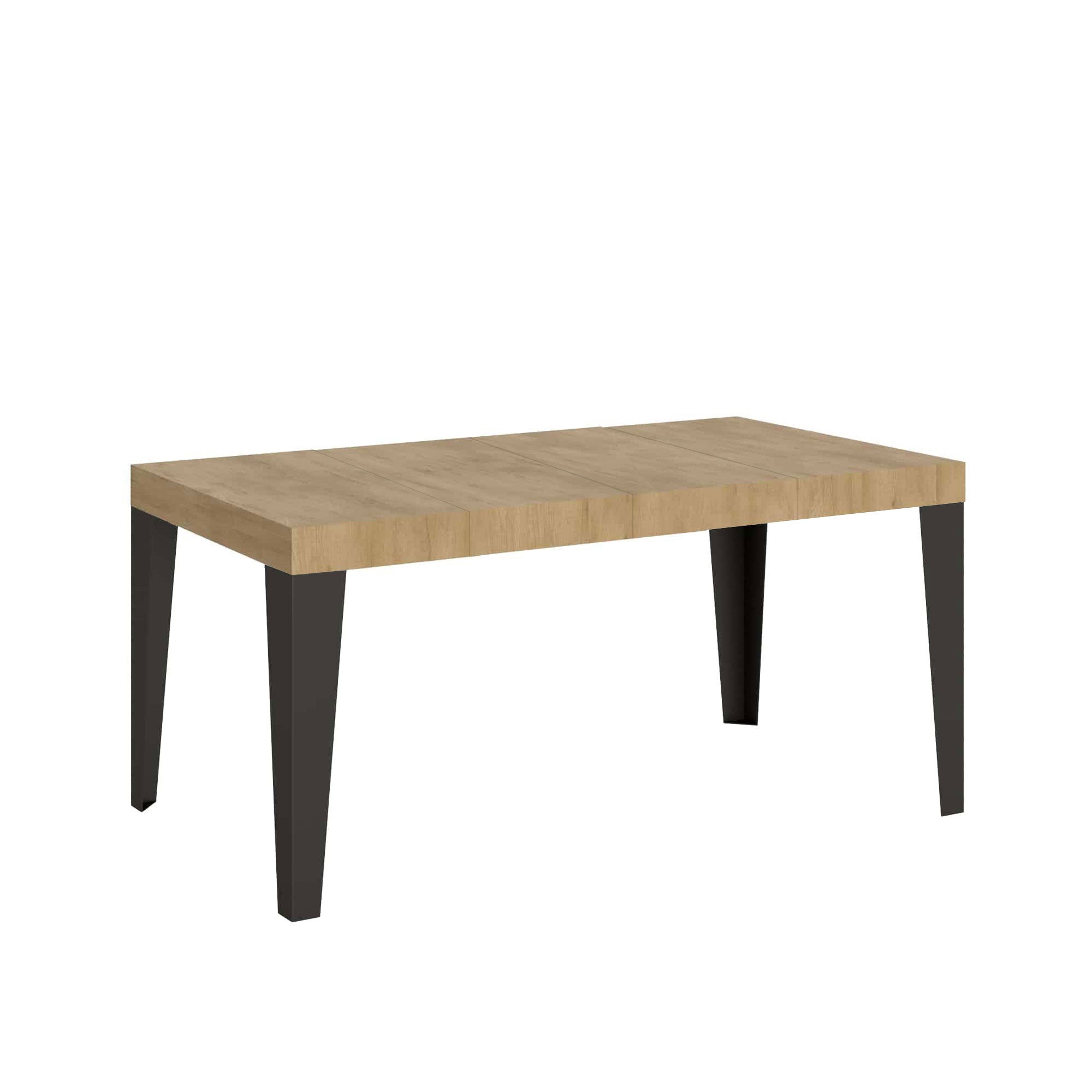 Stół rozkładany 90X120/224 cm Flame Premium Natural Oak Anthracite rama