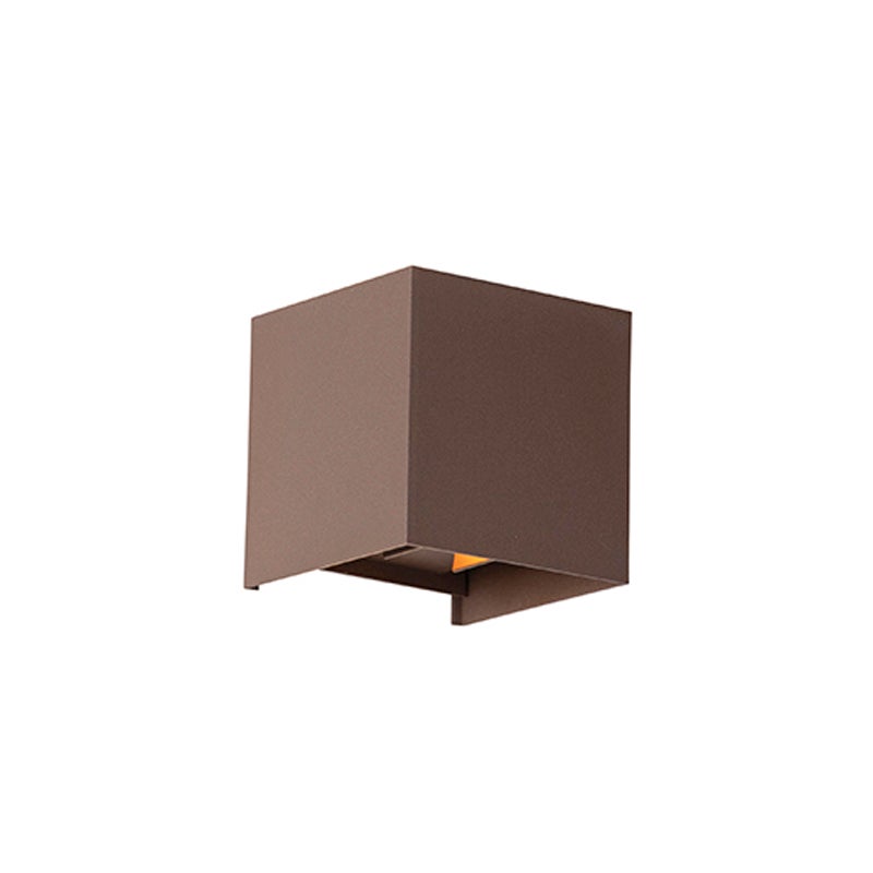 Lampa ścienna zewnętrzna brązowa w kolorze rdzy z diodą LED 2-światłową IP54 - Edwin