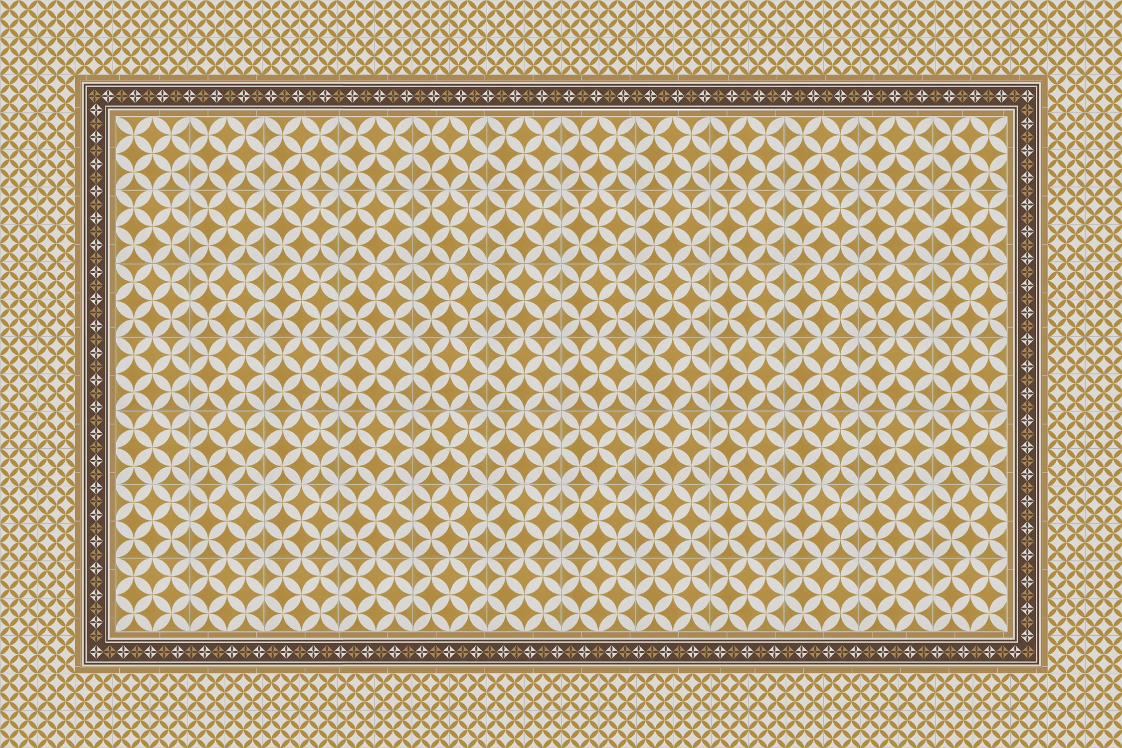 Dywan winylowy Dalia 160x240 cm - antypoślizgowy dywan z PVC do kuchni lub salonu, zmywalny, wodoodporny, w stylu hydraulicznym