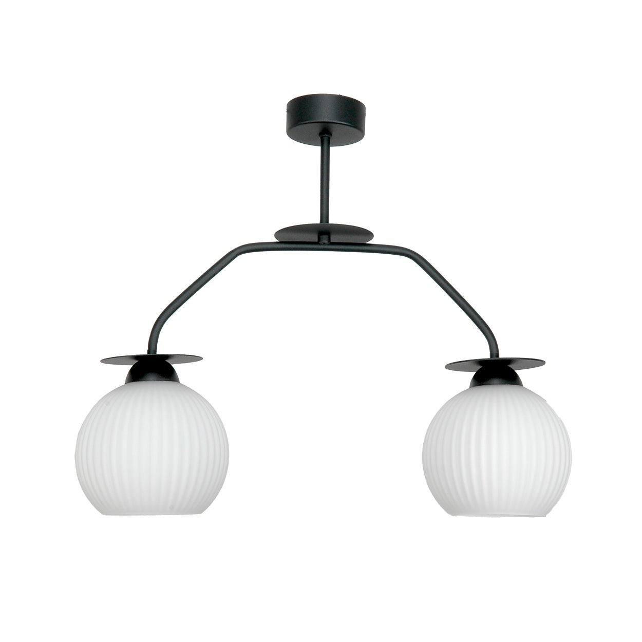 Lampa sufitowa czarna FRED do jadalni nad stół 2xE27 industrialna Edylit