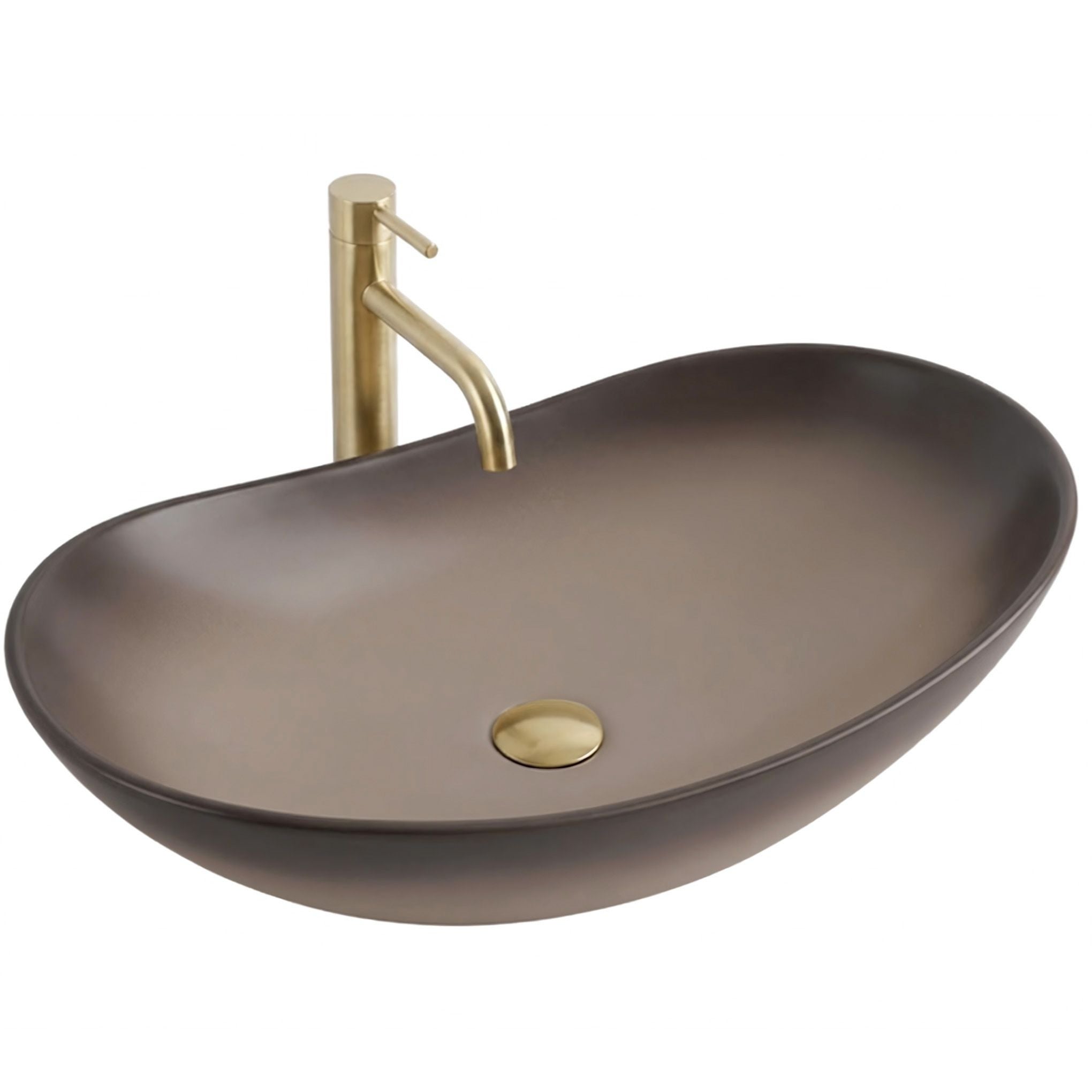 Umywalka Nablatowa Rea Royal Ombre Beige 62X36X16CM