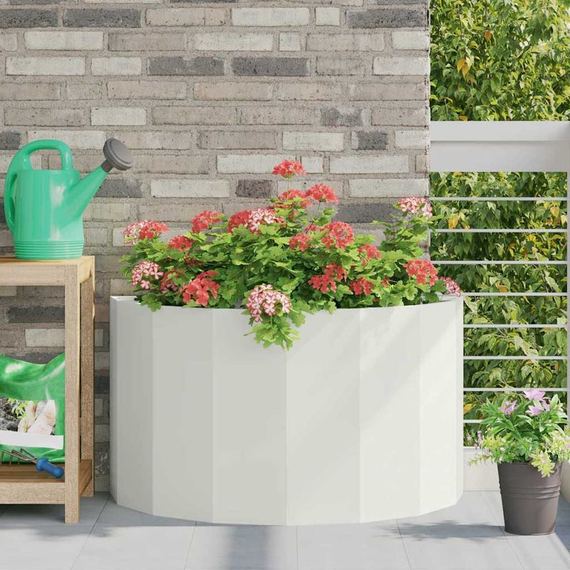 Donica Biały 90 x 45 x 50 cm Stal vidaXL