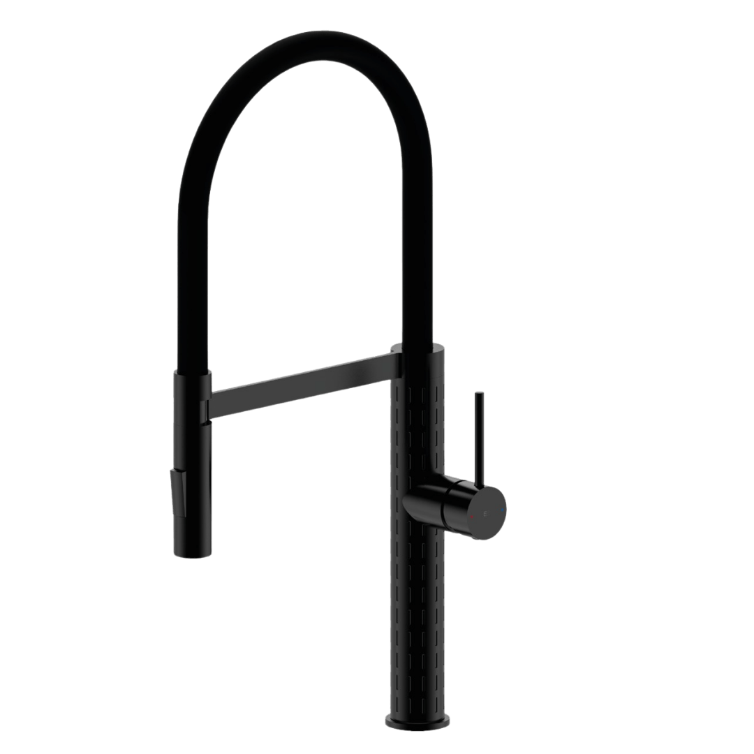 Architek Bateria zlewozmywakowa z główką prysznicową czarny