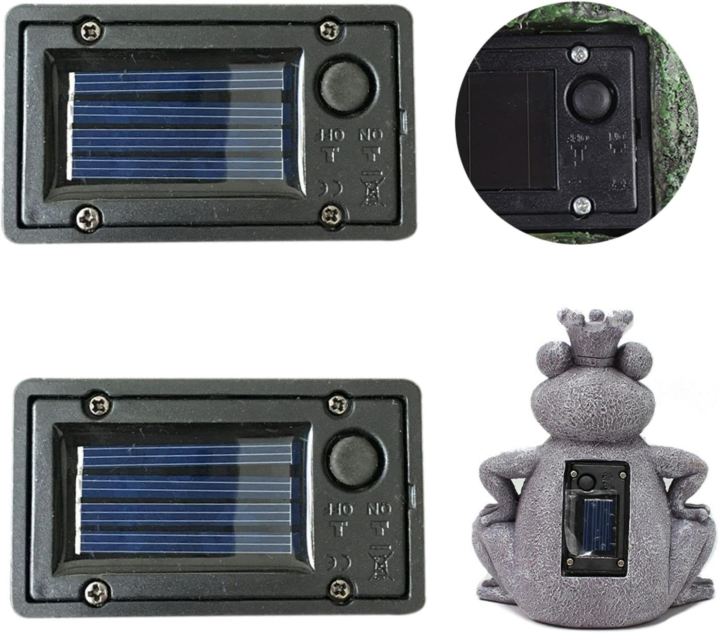 Zestaw 2 pojemników na baterie do latarek solarnych, wymienna osłona latarek do oświetlenia zewnętrznego, lamp stołowych, dekoracji patio