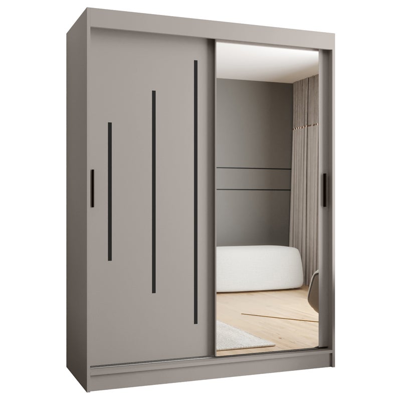 Szafa przesuwna garderoba RUBINO Y2 150 x 62 x 200 cm Kaszmir