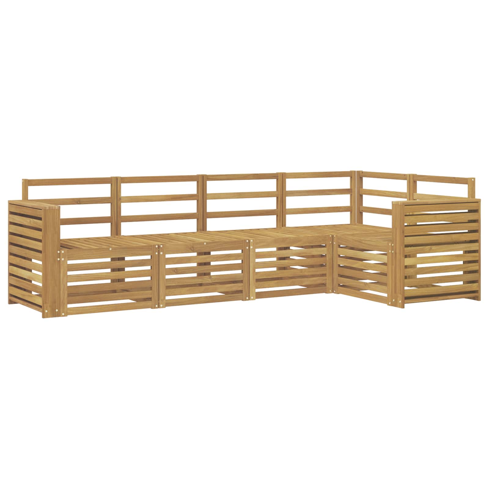 Zestaw sof na zewnątrz 5 pcs Biały 251 x 132,5 x 73 cm