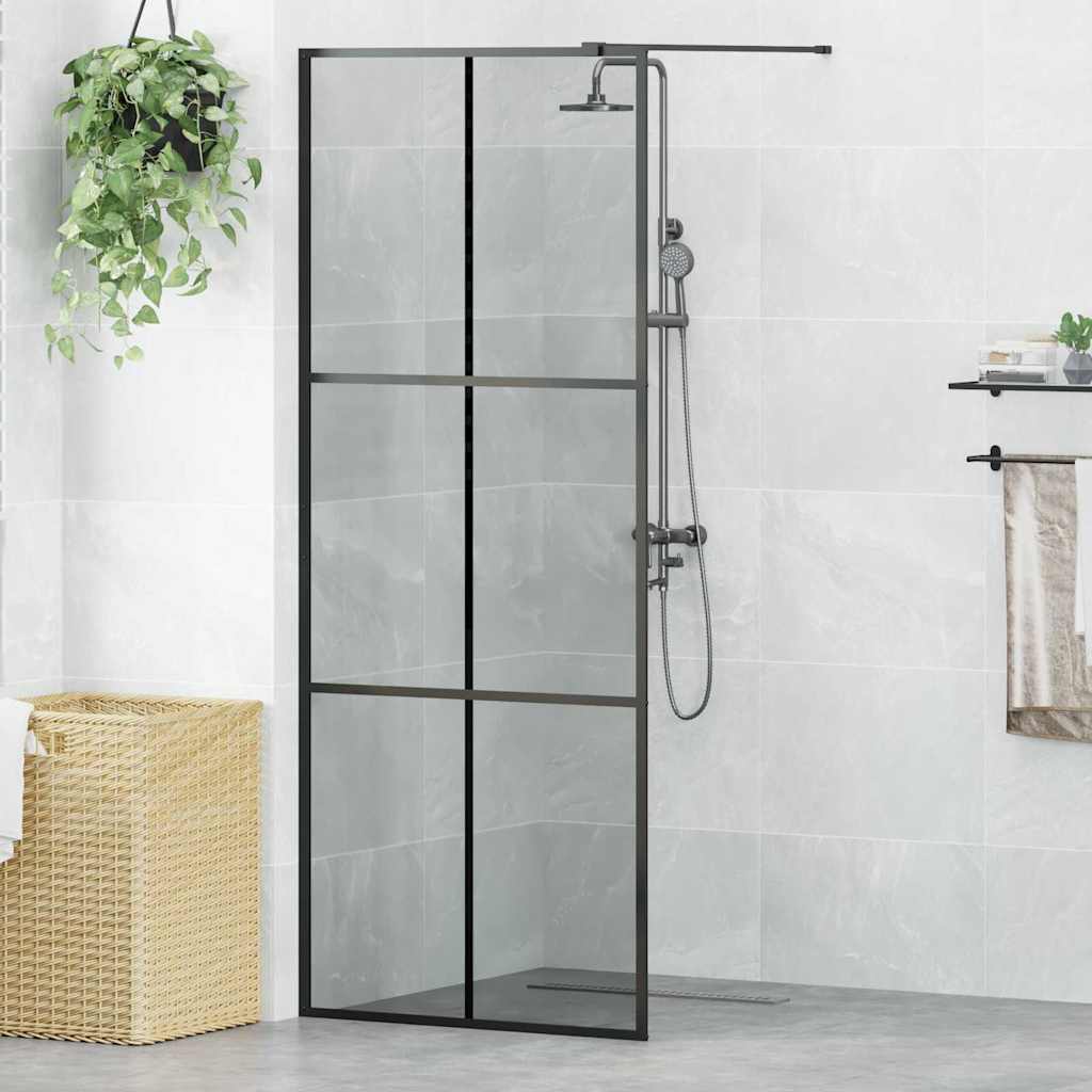 Ściana prysznicowa typu walk-in Czarny 80 x 195 cm vidaXL
