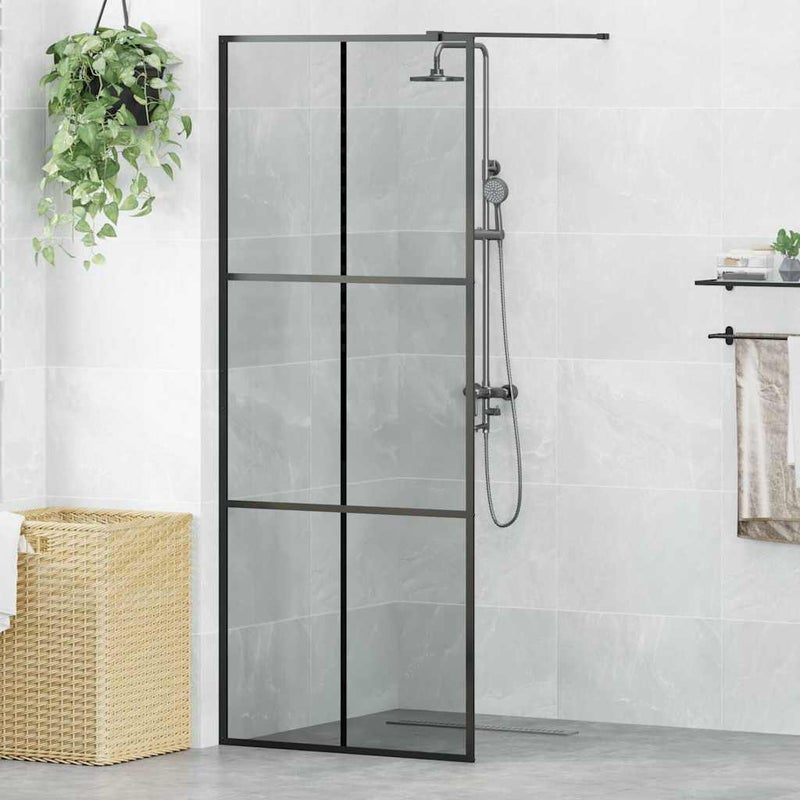 Ściana prysznicowa typu walk-in Czarny 80 x 195 cm vidaXL