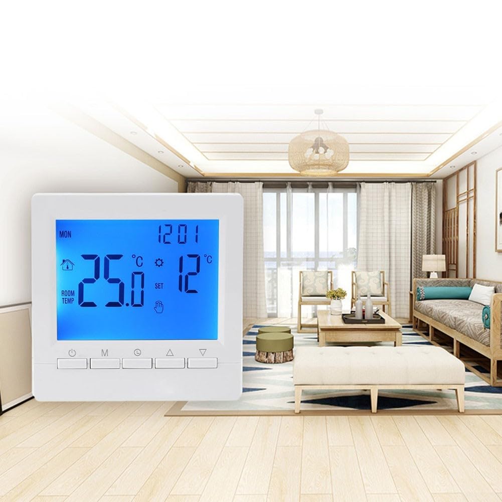 Inteligentny termostat z ekranem LCD do ogrzewania elektrycznego, kontroler temperatury pokojowej do domu, biura, hotelu