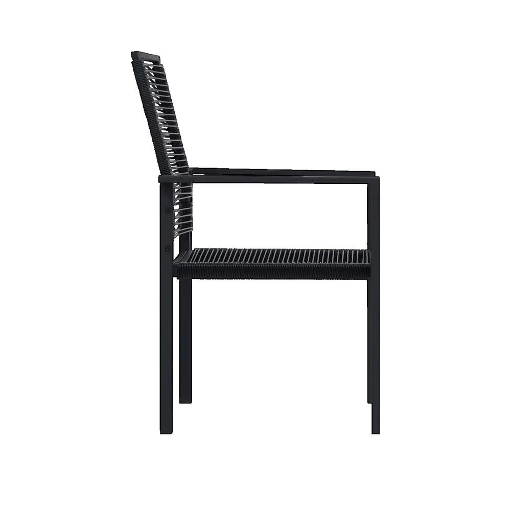 Krzesła ogrodowe vidaXL zestaw 2 szt. Czarny rattan PVC trwałe i wygodne