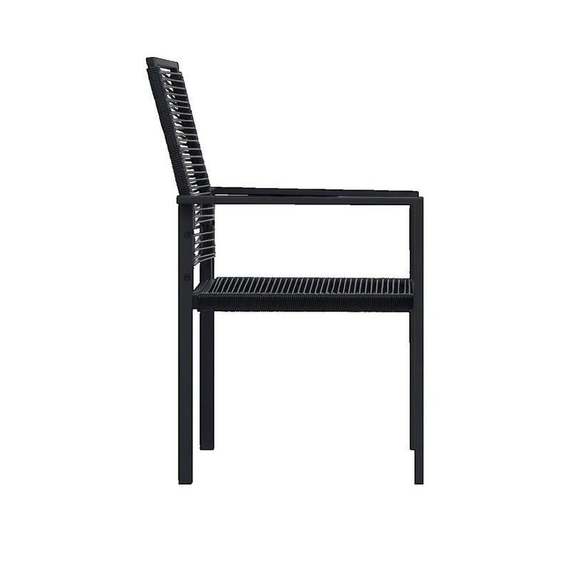 Krzesła ogrodowe vidaXL zestaw 2 szt. Czarny rattan PVC trwałe i wygodne