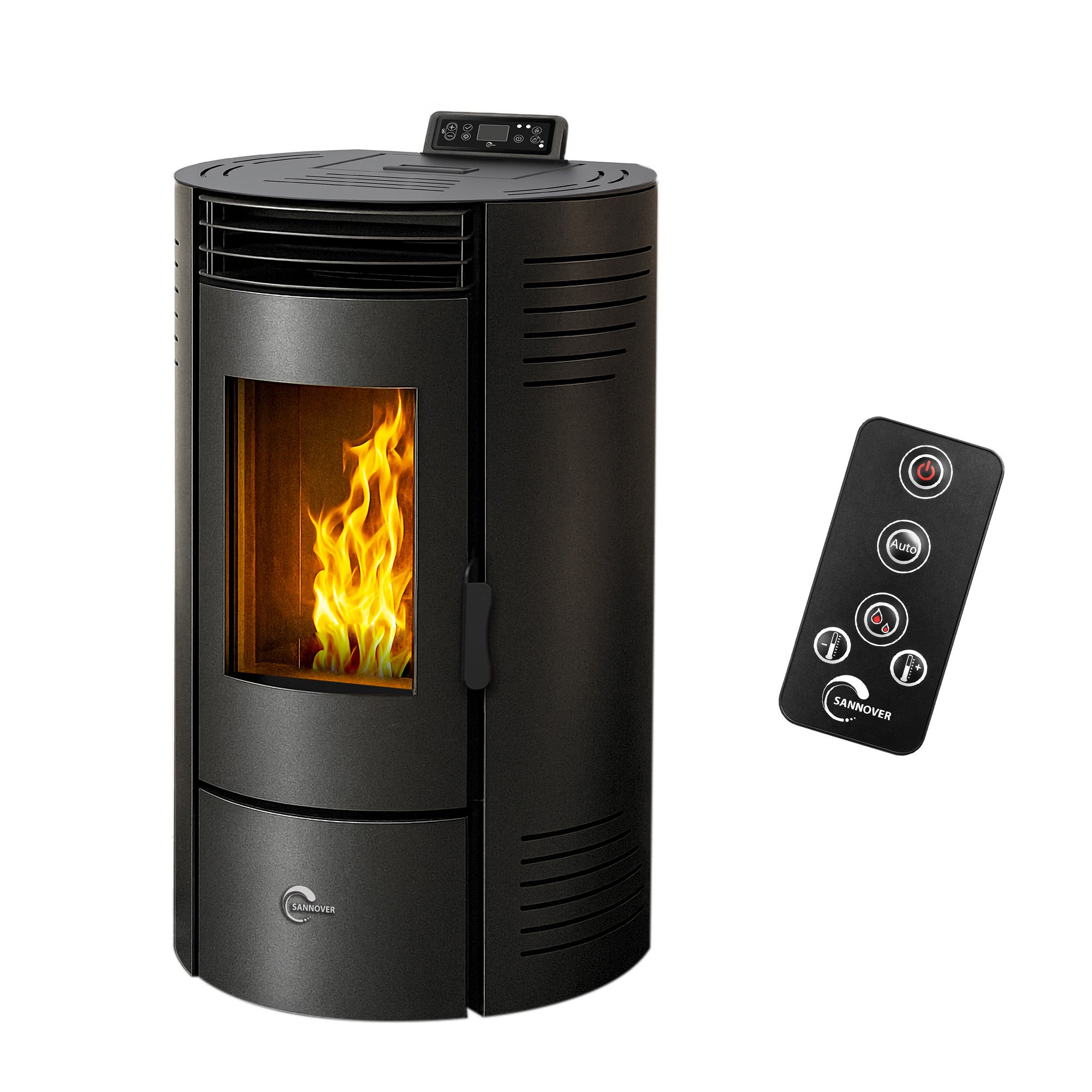 Piec na pelety Azora 11,6 kW czarny Sannover