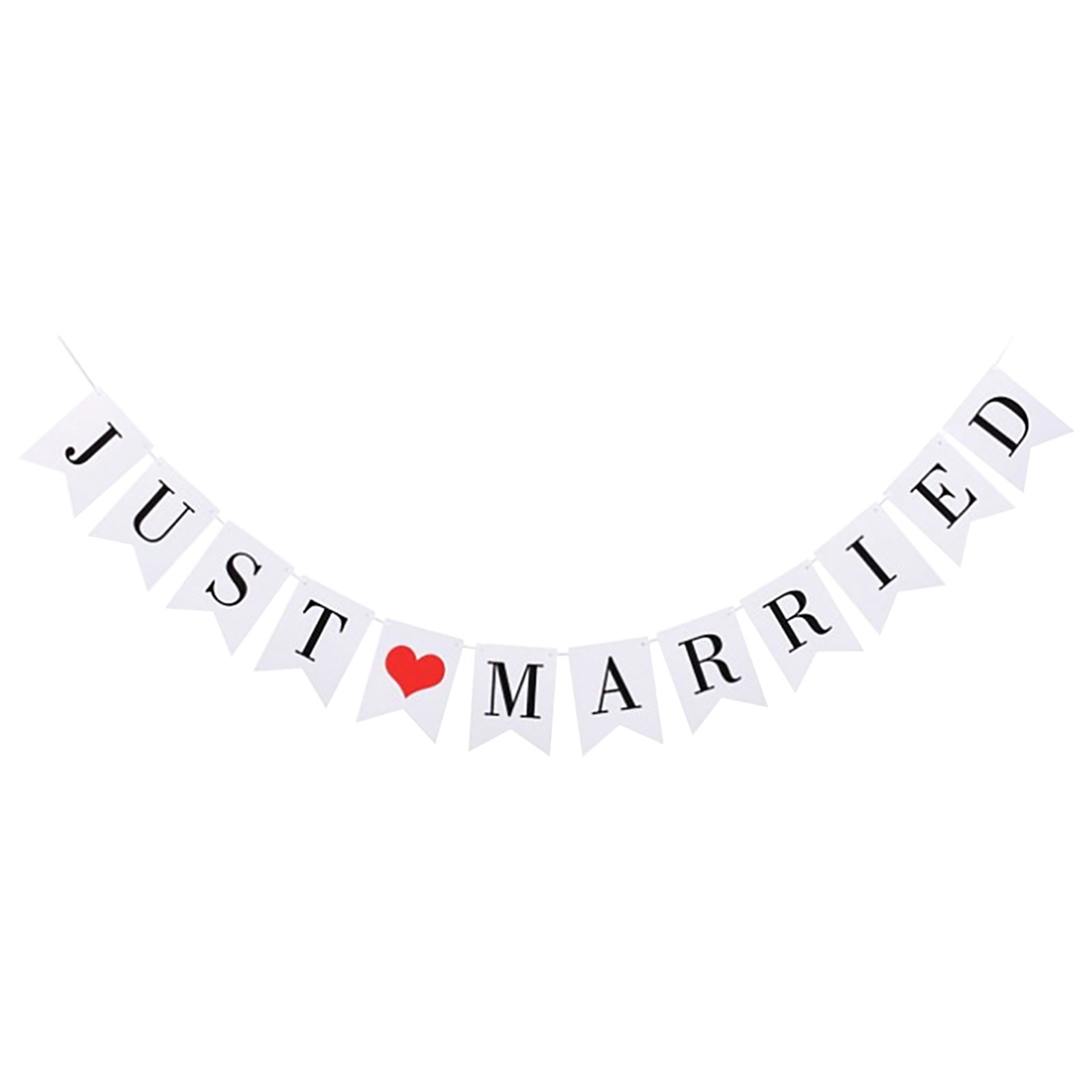JUST MARRIE, girlanda ślubna, wiszący baner, girlanda, proporczyk, fotobudka, rekwizyty na wieczór panieński, ślub, zaręczyny