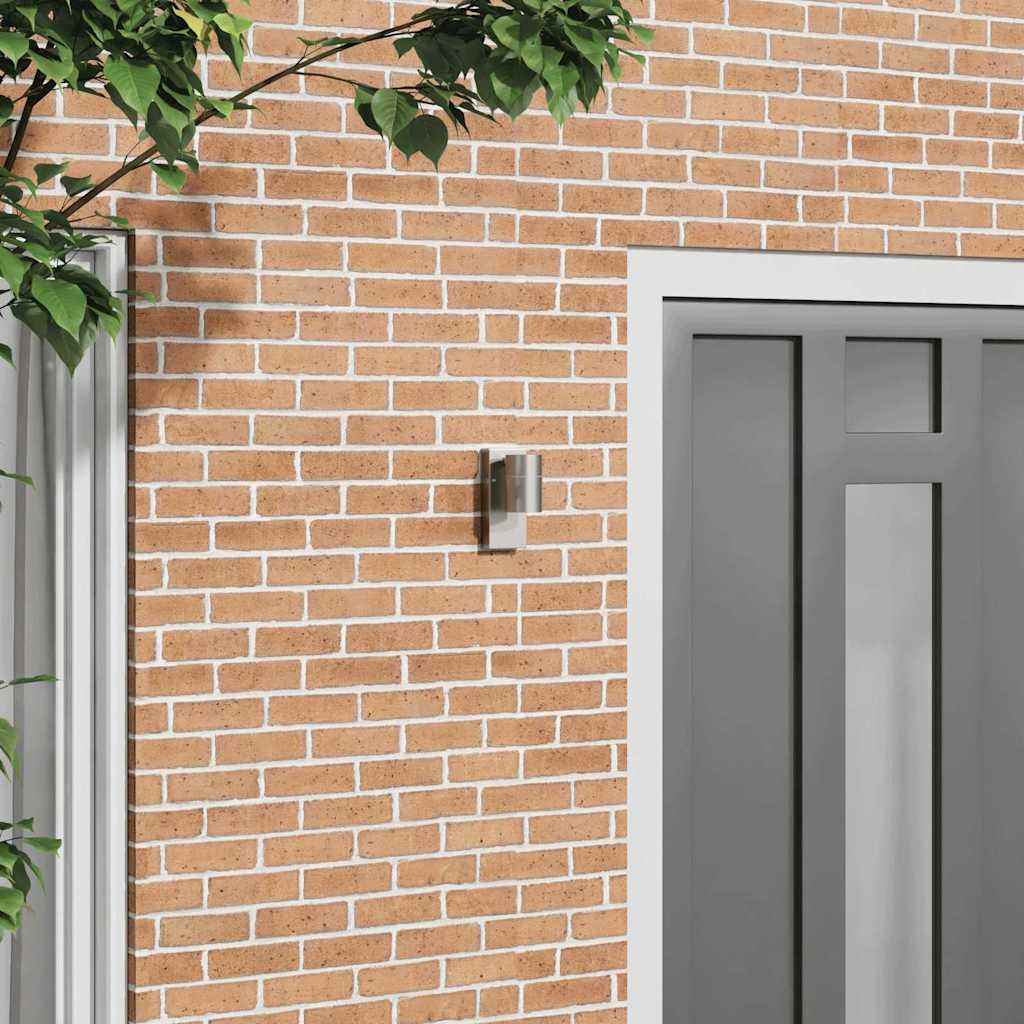 Zewnętrzna lampa ścienna Srebrny 6,5 x 10,5 x 16 cm vidaXL