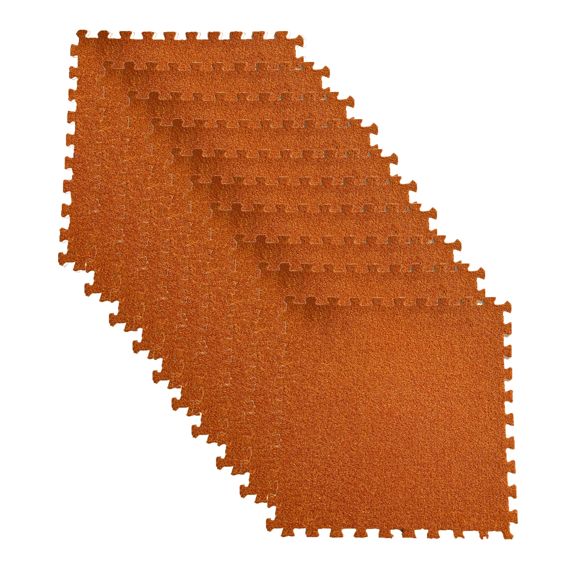 Samoprzylepna wykładzina bezszwowa o dużej powierzchni, kompletna płytka dywanowa, 30 x 30 x 1,0 cm, pomarańczowa, 10 sztuk