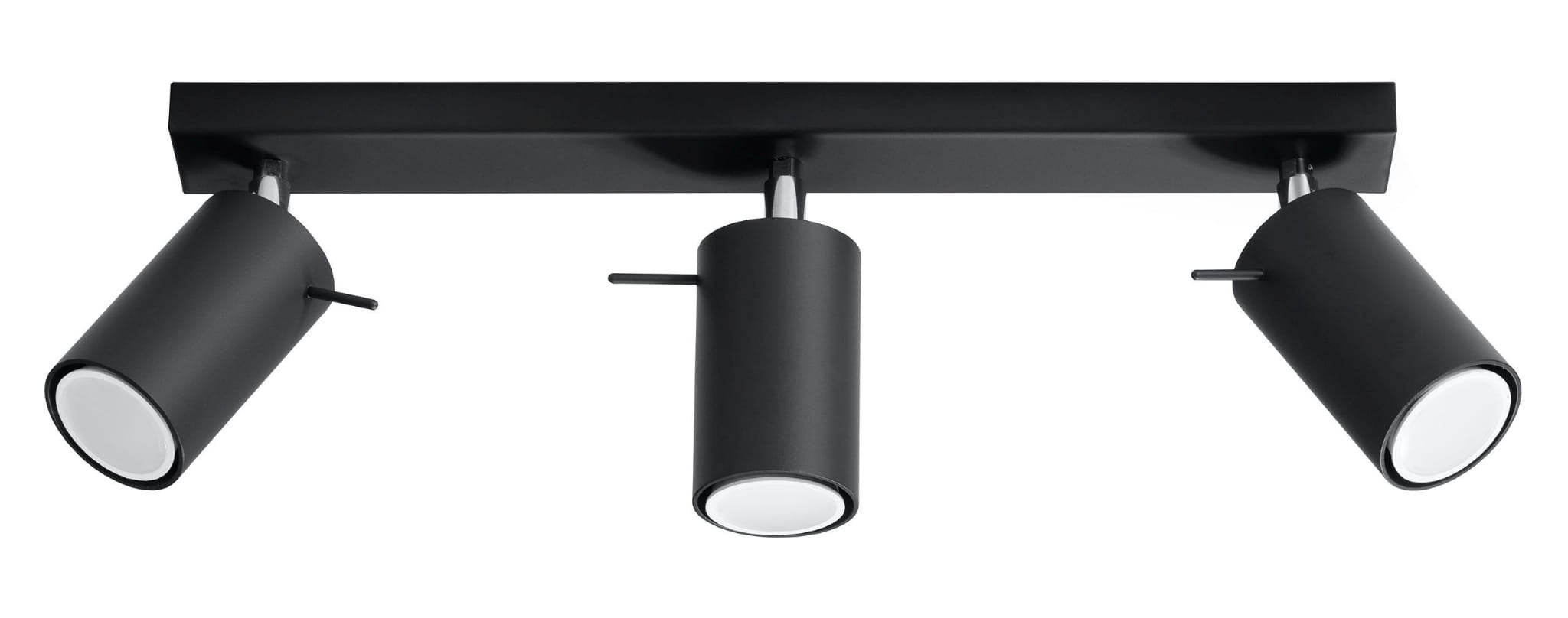 Plafonnier Acier Noir GU10 3 Ring Line