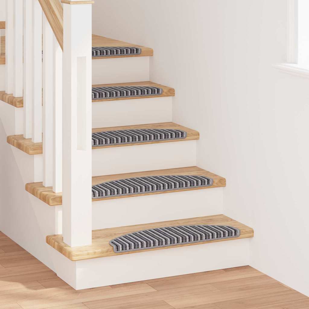 Samoprzylepne maty na schody 15 pcs Szary 65 x 21 x 4 cm vidaXL