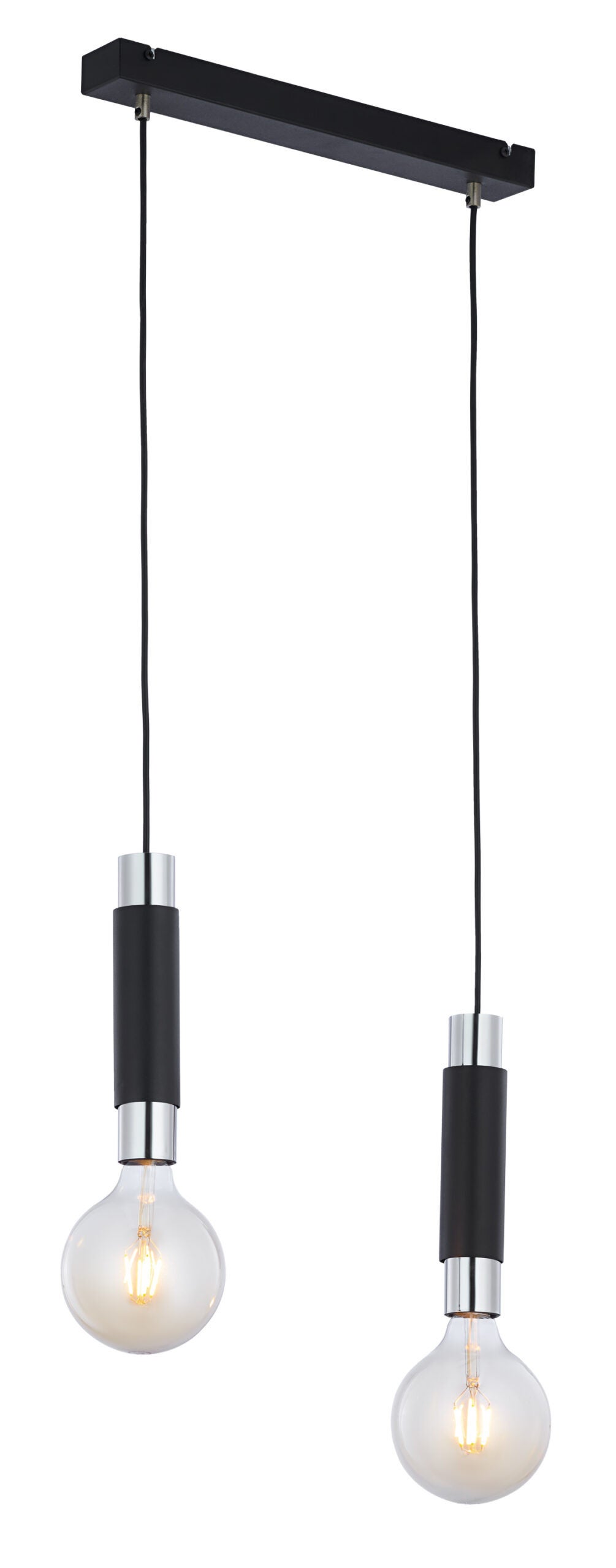 Lampa LILE 2x Jupiter czarno-srebrna E27 40x6x29-60 cm 1 szt.