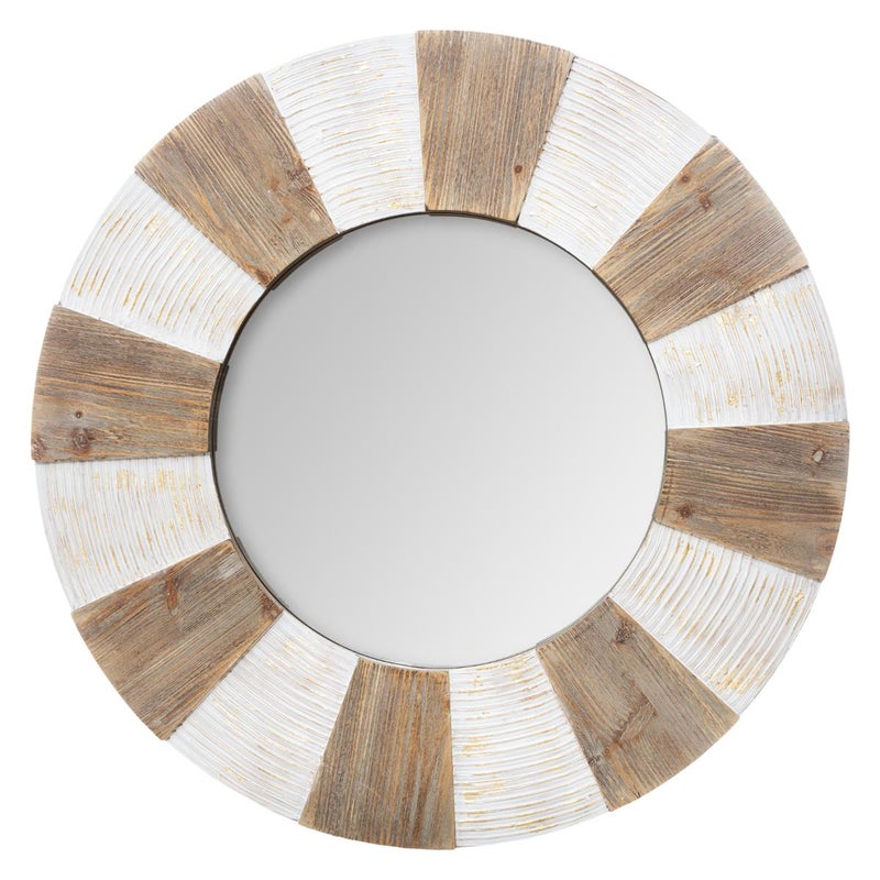Lustro "Relief" - Drewno D90 cm - Atmosphera Interior Designer